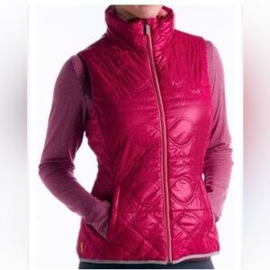 LOLE Strawberry Red City-Chic/Ski Insolated Puffer Vest Modern Quilt Pattern M